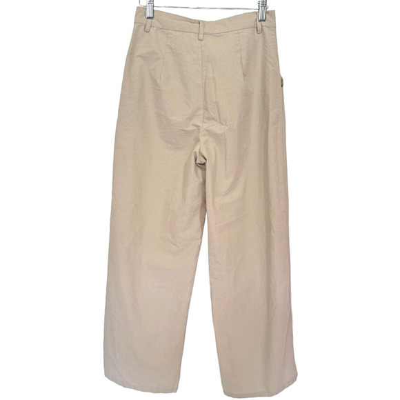 Princess Polly High Rise Wide Leg Pants Lightweight Stretch Cotton Women's Sz 4 - Picture 3 of 9